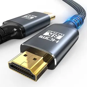 8K HDMI 2.1 Cable 6 FT,48Gbps Ultra High Speed Gaming Braided Cables Support 8K@60HZ/4K@120Hz,eARC,Dynamic HDR,HDCP 2.2/2.3,3D,VRR for 120fps Monitor PS5/PS4/X-Box/Roku TV/RTX3080/3090