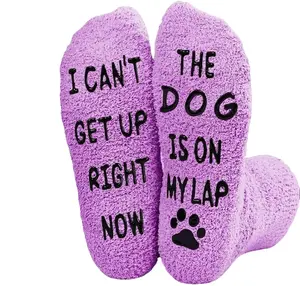 Mothers Day Gifts for Mom Wife Grandma Daughter, Gifts for New Mom Sister, Anniversary, Christmas Gift for Women Mom Dog Lovers, Valentines Day for Her Women, Funny Fuzzy Slipper Socks.