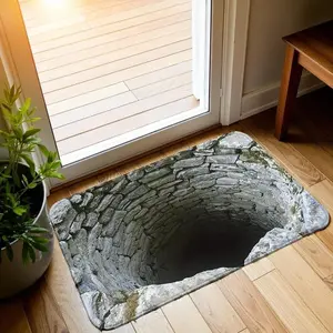 ​Durable 3D Optical Doormat - All Weather Ground Crack Illusion Rug Non Slip for Entrance Porch Patio(Sheets)