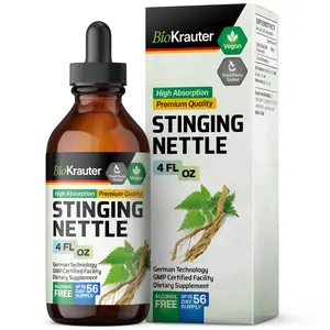 BioKrauter Stinging Nettle Tincture Natural Supplement for Urinary Health - Vegan & High Absorption Premium Quality