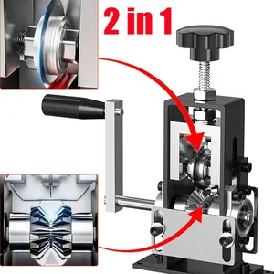 Dual Use Manual Wire Stripping Machine, Hand Crank & Electric Drill Compatible, 1-25mm Cable Stripper for Recycling Projects
