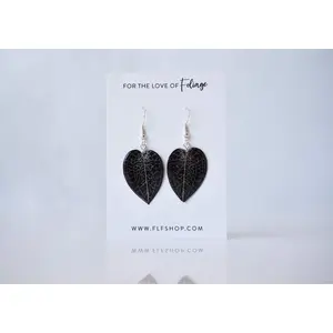 Anoectochilus Sikkimensis Jewel Orchid Plant Earrings | Leaf Earrings