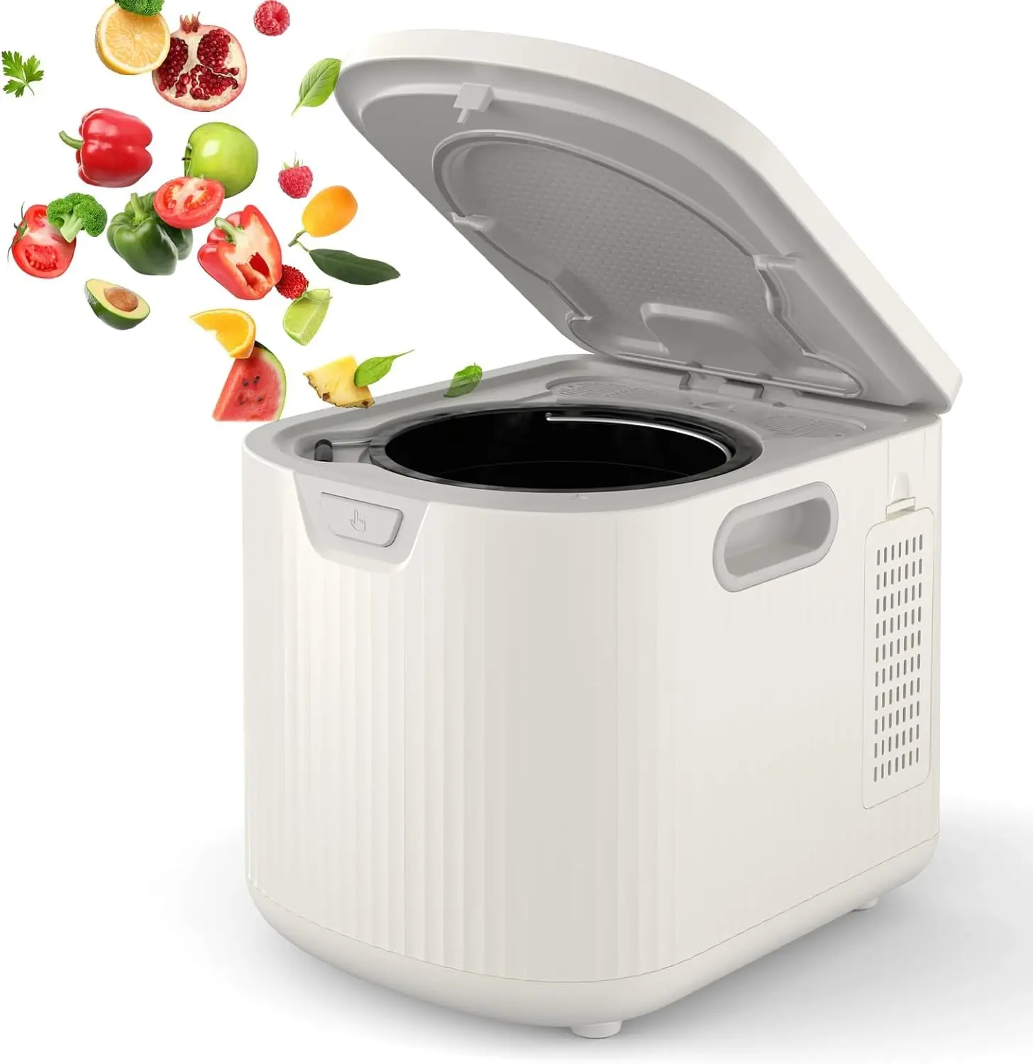 Garvee Countertop Electric Composter - 2.5L Kitchen Eco Odorless Bin, 3 Modes Smart Food Waste Machine, Auto Cleaning, LED Display, Low Noise, Food Waste to Fertilizer Conversion, Modern for Daily Use