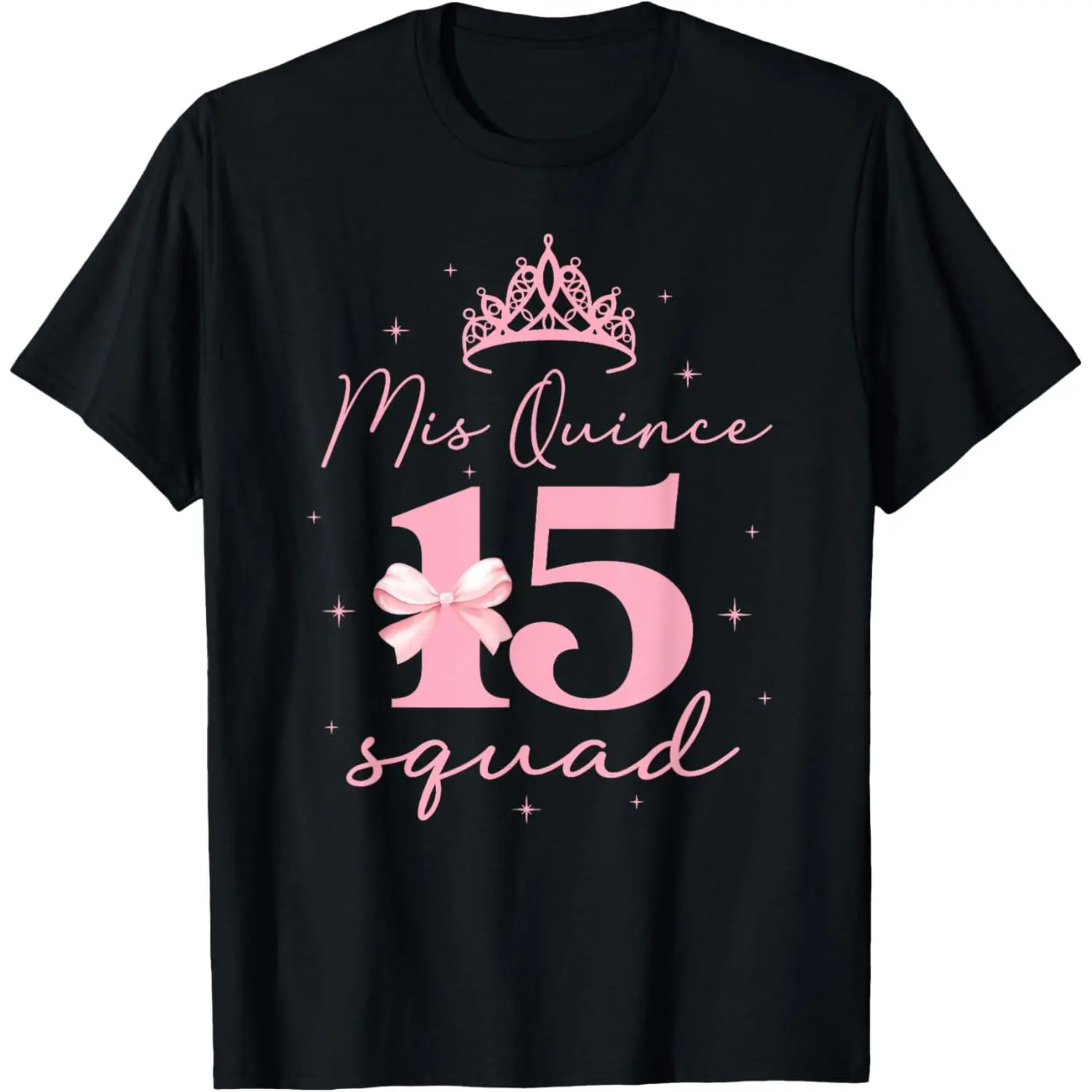 15 Year Old Coquette Bow Mis Quince Squad Quinceanera Bday T-Shirt