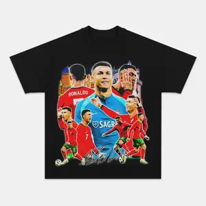 Cristiano Ronaldo Youth and Adult T-shirt and Sweatshirt Graphic Tees Tees Graphic Shirts Soccer Legend CR7 Fan Shirt World Cup Euro Football Star Vintage Style Sports Gift for Men Women Kids Apparel