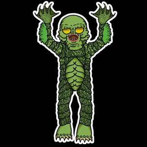 Black Lagoon Gillman Classic Monster Decorative Sticker