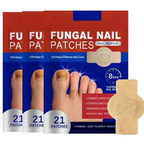 21 Count/bag Nail Health Care Patches,Toenail Fungus Treatment Extra Strength,Nighttime Nail Repair for Damaged,Fungal Nail Patches,Discolored Nails,Nail Health Care Patches,Suitable for Solving Fungal Nails and Other Nail Problems.