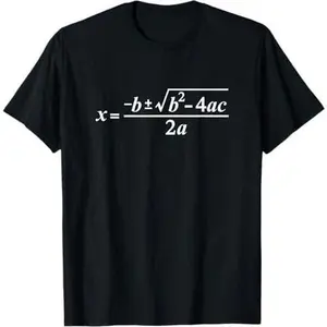 Quadratic Formula Algebra Math T-Shirt