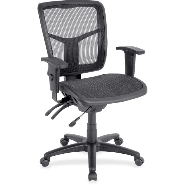 L’Oréal Paris Managerial Office Chair, Ergonomic Mid-back Mesh Design with 360-Degree Swivel and Adjustable Height, Ergonomic Office Chair, Adjustable Height Chair