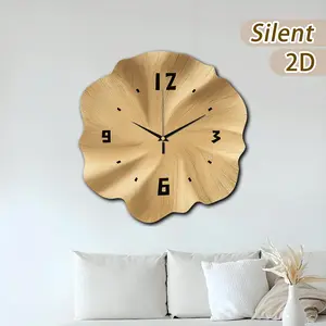 Modern Wooden Silent Clock, Background Numbers, Battery Driven, Wall Mounted, 30-40cm, Home Decor Gift