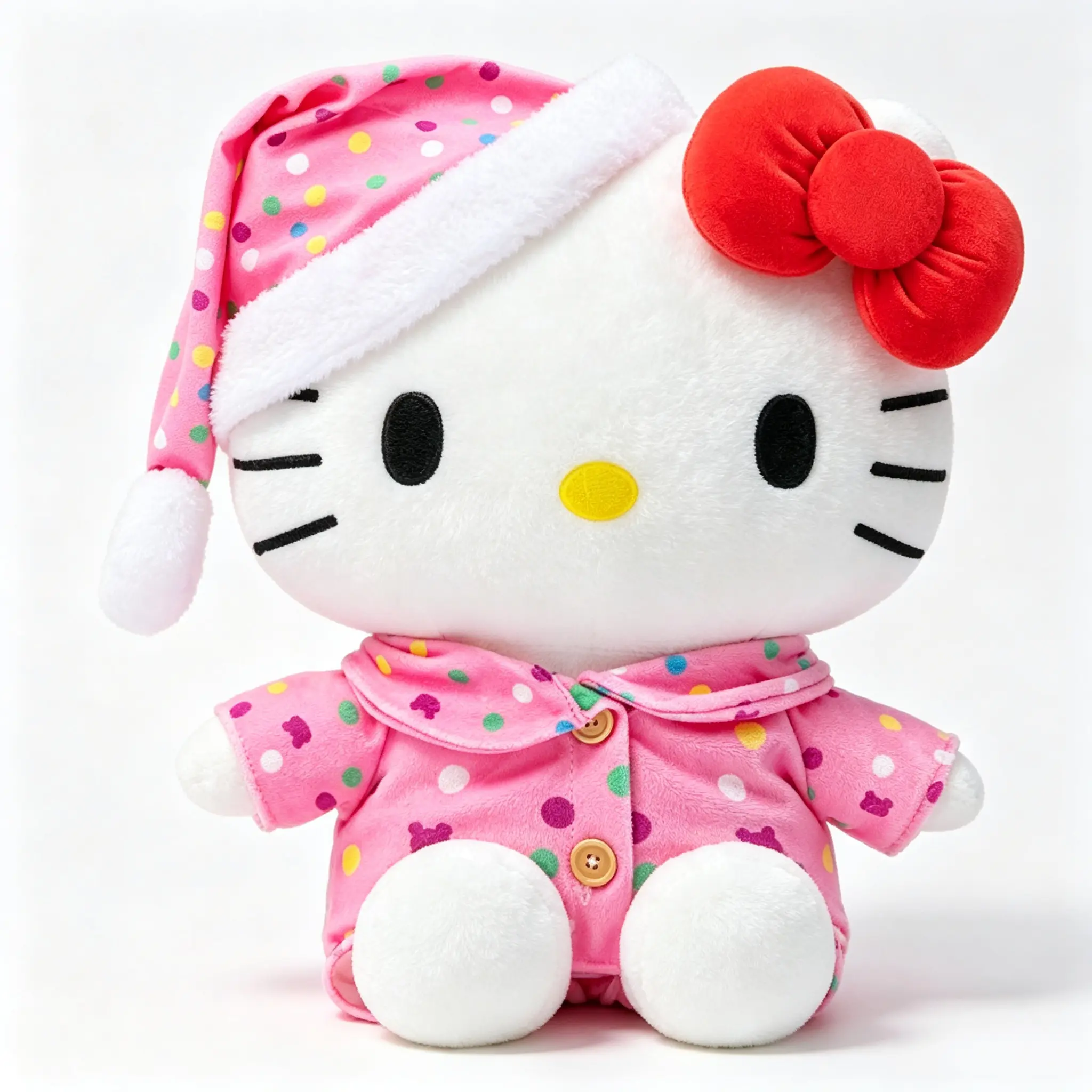 Sanrio Hello Kitty 11.8 Inch Plush Doll Wearing Pink Pajamas Super Soft Stuffed Animal For Girls Gift And Room Decor