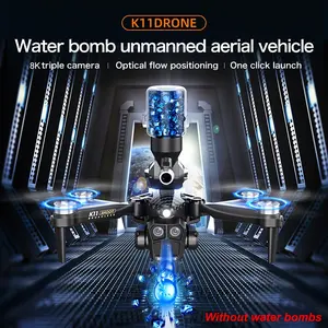 K11max Water Bomb GPS Drone, Equipped with 8K Camera-Long Range, Foldable FPV Quadcopter, Suitable for Beginners, Optical Flow, 5G Transmission, Brushless Motor, Obstacle Avoidance, Wisdom Follow Me, Including 2 Batteries and Suitcase, perfect Gift for Me