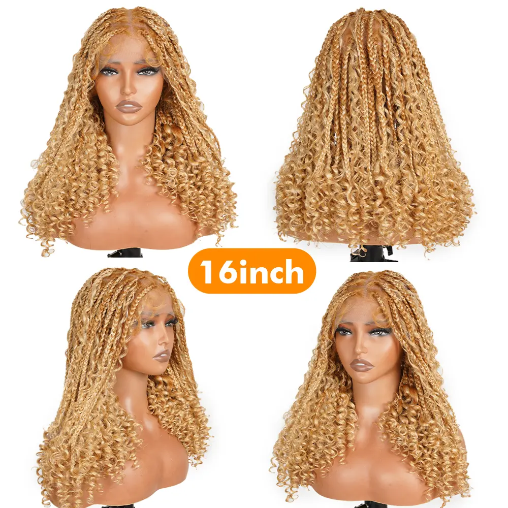 SuperNova #T274/614 16 Inch Full Lace Bohemian Box Braided Wig – Luxurious Synthetic Fiber with Knotless Braids, Offering a Natural and Comfortable Fit. High-Quality Craftsmanship for a Gorgeous Look, Versatile for Any Occasion #SohoChic #DealsForYouDays
