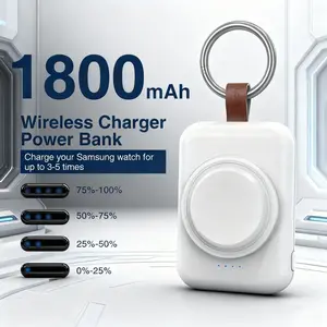 Samsung Watch Portable Charger, 1800mah Mini Magnetic Charging Power Bank, Includes Charging Cable, Travel Charger