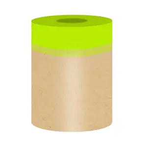 Tape and Drape, 6” x 50 feet Masking Paper for Painting, Pre-Taped Masking Paper with Adhesive, Paint Tape, Car Protection Covering Paper for Car and Furniture, Floor (1 Pack)
