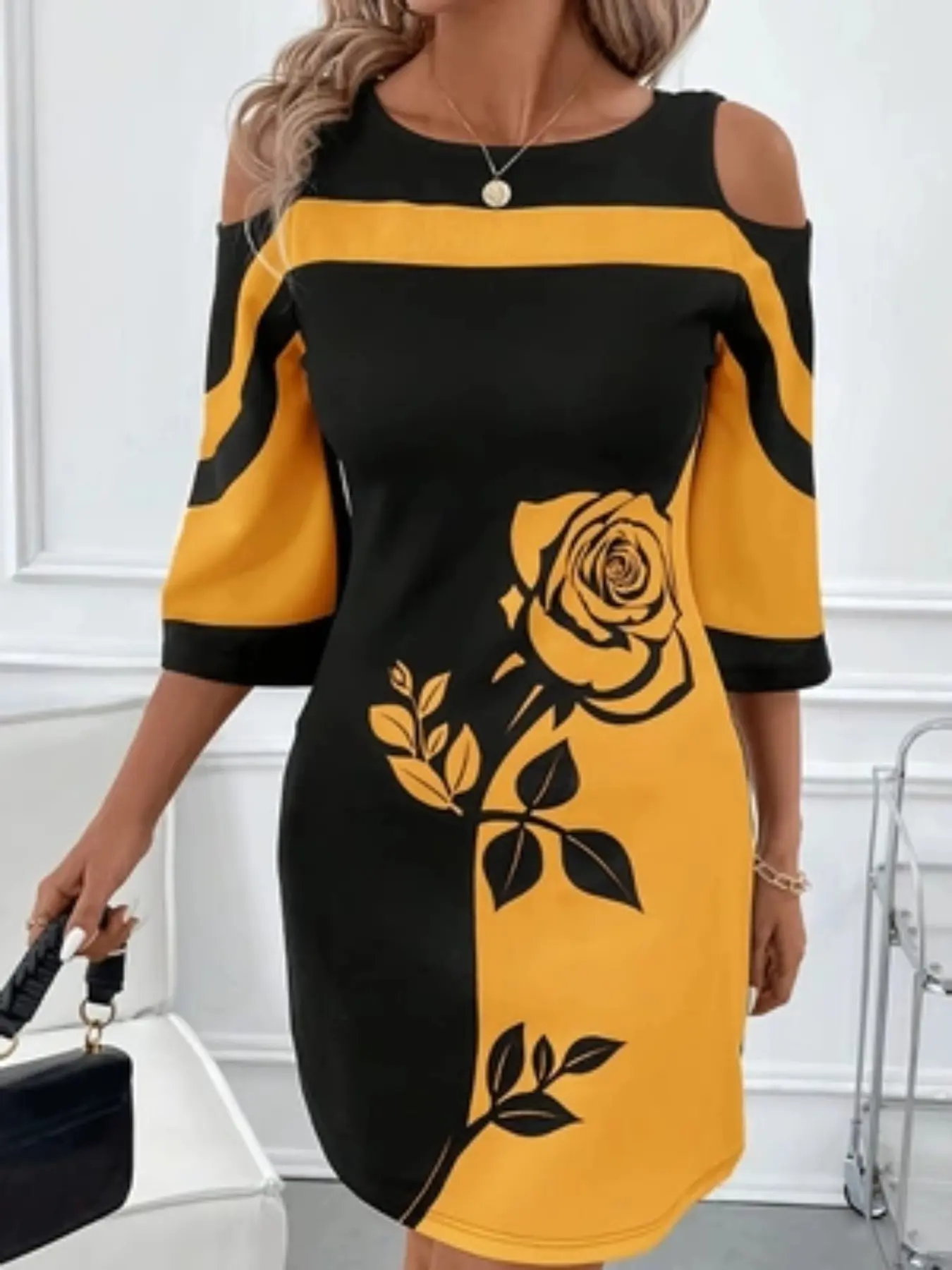 Women's Summer Slim Fit Off-Shoulder Casual Chic Dress, Stylish and Comfortable Design, Perfect for Warm Weather, Ideal for Casual Wear