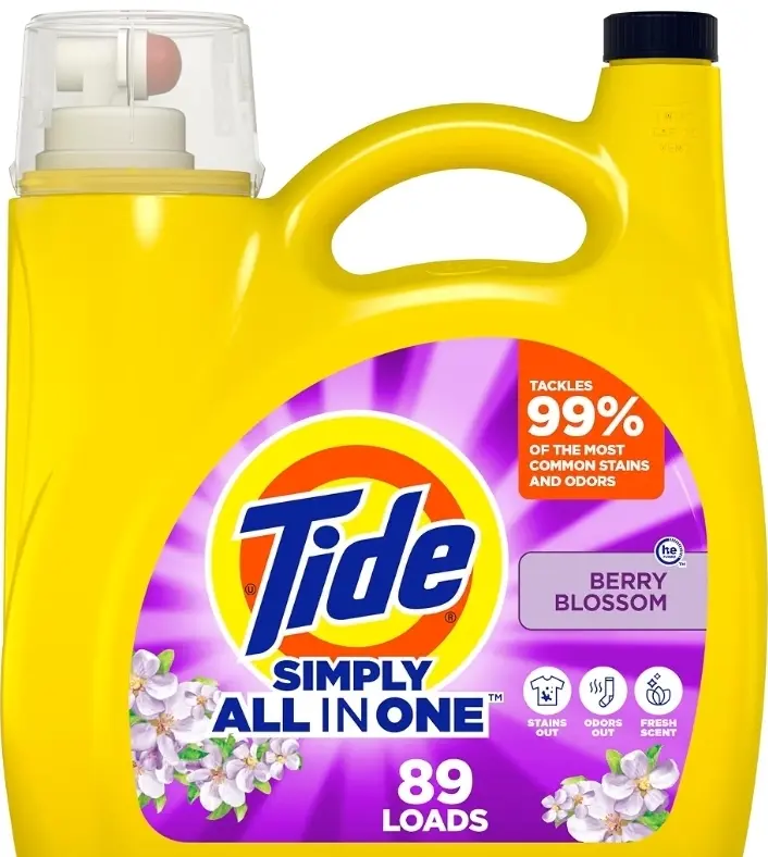 Tyde symply All -in-One Liquid Lundry detergent berry Blosson Scent /Household Cleaning Supply for stain  remover
