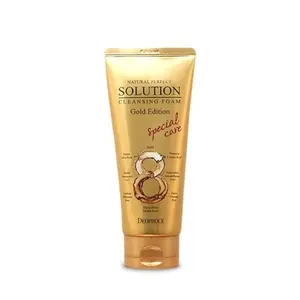 DEOPROCE Natural Perfect Solution Cleansing Foam Gold Edition - 170g