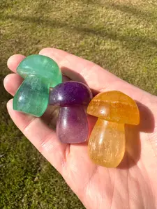 Fluorite Mushroom Carvings