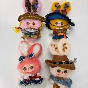 QIQI-Rustic Cowboy Limited Series Mystery Boxes Bag Pendant Bunny Plush Dolls Soft Collectibles