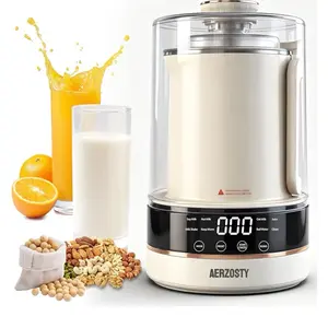 AERZOSTY 8 In 1 Nut Milk Maker Machine NMM-P01D-BM Stainless Steel Electric Appliance for Nutritious Milk Alternatives 110V Easy to Use and Clean