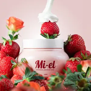 Mi-el Strawberry Kiss Sugar Scrub - Prevent Razor Bumps - Ingrown Hair Treatment - Bye Bye Strawberry Legs