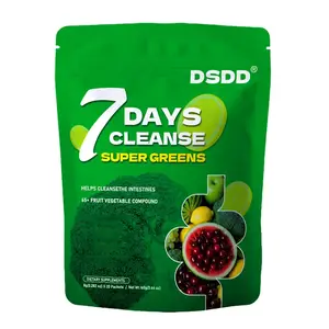 DSDD 7 Days Cleanse Super Greens + Moringa 3 In 1 Powder - Detox, ANTl-AGlNG, Glass-Skin, Gut Health, Probiotics, Fitness & Healthcare Supplement