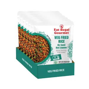 Eat Regal Veg Fried Rice 8.8oz Pack of 6 | Microwavable Instant Rice | Ready in 90 Sec | Flavorful Parboiled Rice | Quick & Easy Side Dish