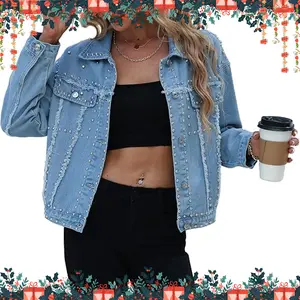 Naeduo Women's Button Down Bomber Jacket Drop Shoulder Short Cropped Coat Outwear