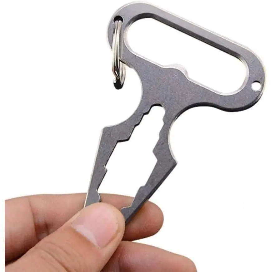 2 Pcs Multi-function Key Tools, Stainless Steel, Multi Tools, Key Holder, Outdoor, Multi-function Keychain, Stainless Steel, Self-nailing Multitool Keychain