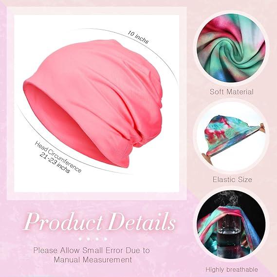 5 Pieces Women's Chemo Hat Stretch Cancer Head Wraps Sleep Head Scarf for Cancer Patient