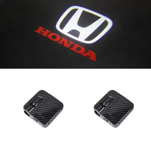 2pcs Set LED Door Projector Lights, Welcome Lights, Ghost Projection Lights - Laser Ambient Decorative Accessories for Honda Accord/Elis/Odyssey/Spirior