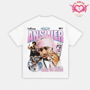 Adult and Youth Allen Iverson Icy Exclusive The Answer Graphic T-Shirt, summer tee, vintage y2k, graphic tees, mens clothing, youth boys clothing, kids clothing, streetwear, gift for fan