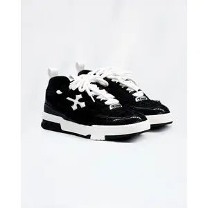 K FLIP CROSS SNEAKERS (BLACK DENIM)