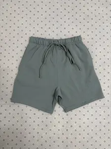 23 Style Moss Green Color Sweatshorts, Relaxed Oversized Fit, Soft Fabric, Elastic Waist Casual Streetwear Bottoms，Cozy, for Daily Outings, Leisure & Everyday Casual Matching