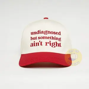 Undiagnosed But Something Ain’t Right Embroidered Trucker Hat, Baseball hat, Summer hat, Funny trendy trucker snapback hat Fourth of July hat, 4th of July