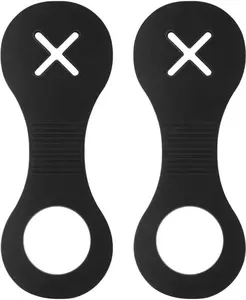 Dog Poop Bag Strong Holder, Leash Waste Bag Carrier, Bicycle Holder, Extra Thick, Black, 2 Pack