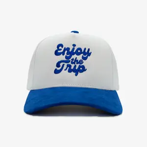 Enjoy the Trip 2-Tone Suede Snapback - Dodger Blue