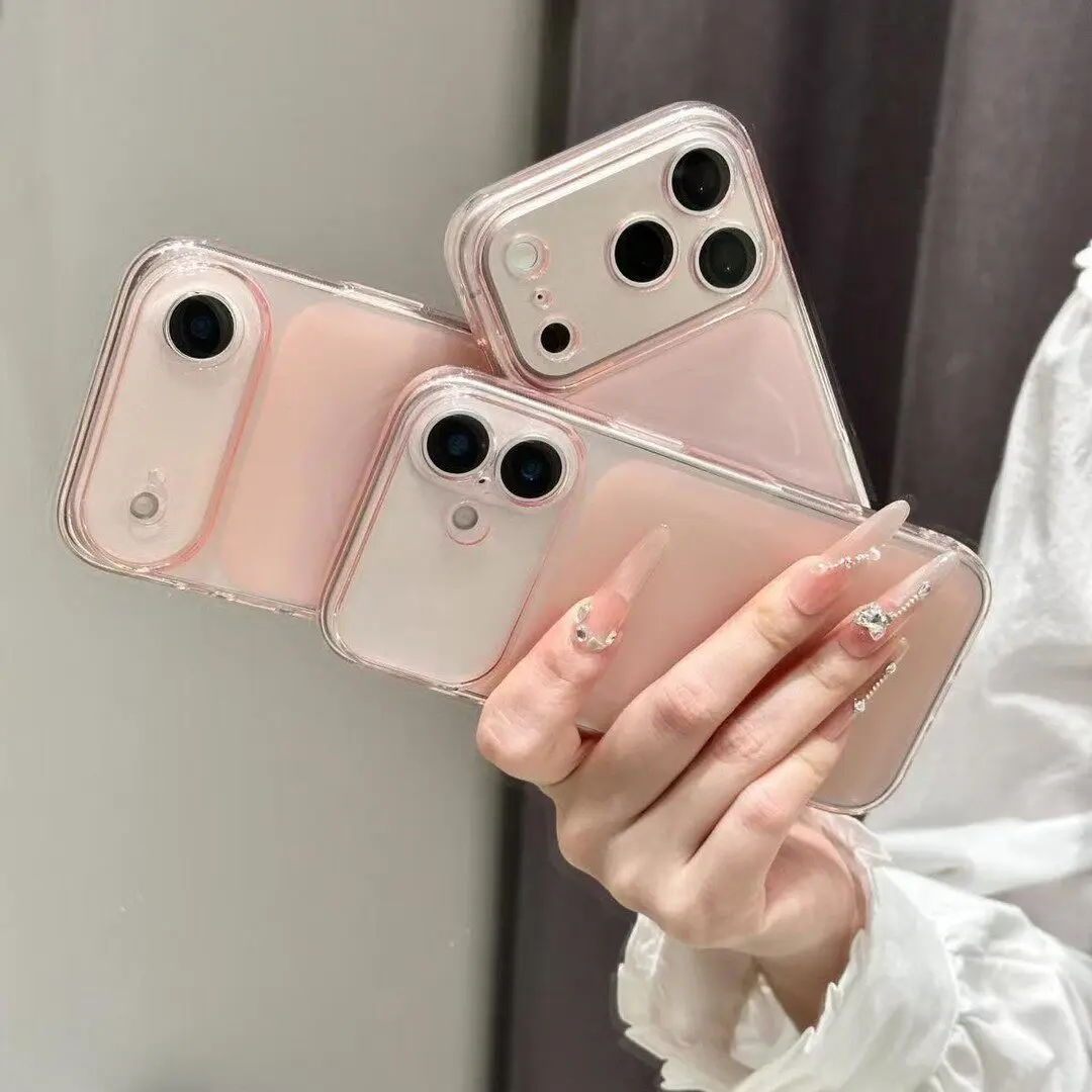 Minimalist fresh "Air" skin-feel transparent case, compatible with Apple iPhone 17 Pro Max phone case, iPhone 16 instantly transforms into 17 large viewing window, 14/15/12/11/13 unisex shockproof protective case, niche design for XR.