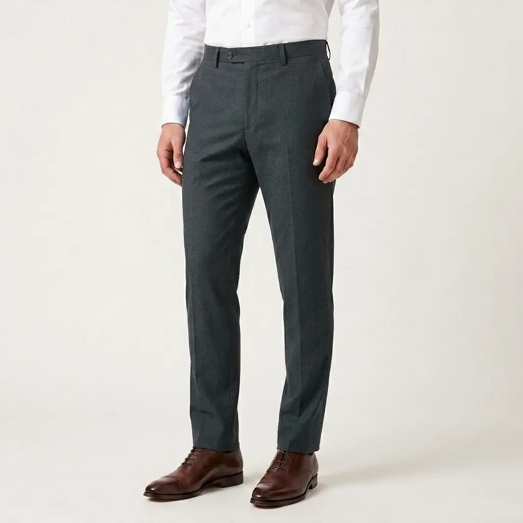 I used to hate wearing work pants… until I found these charcoal slim-fit trousers that look sharp and feel like wearing sweatpants