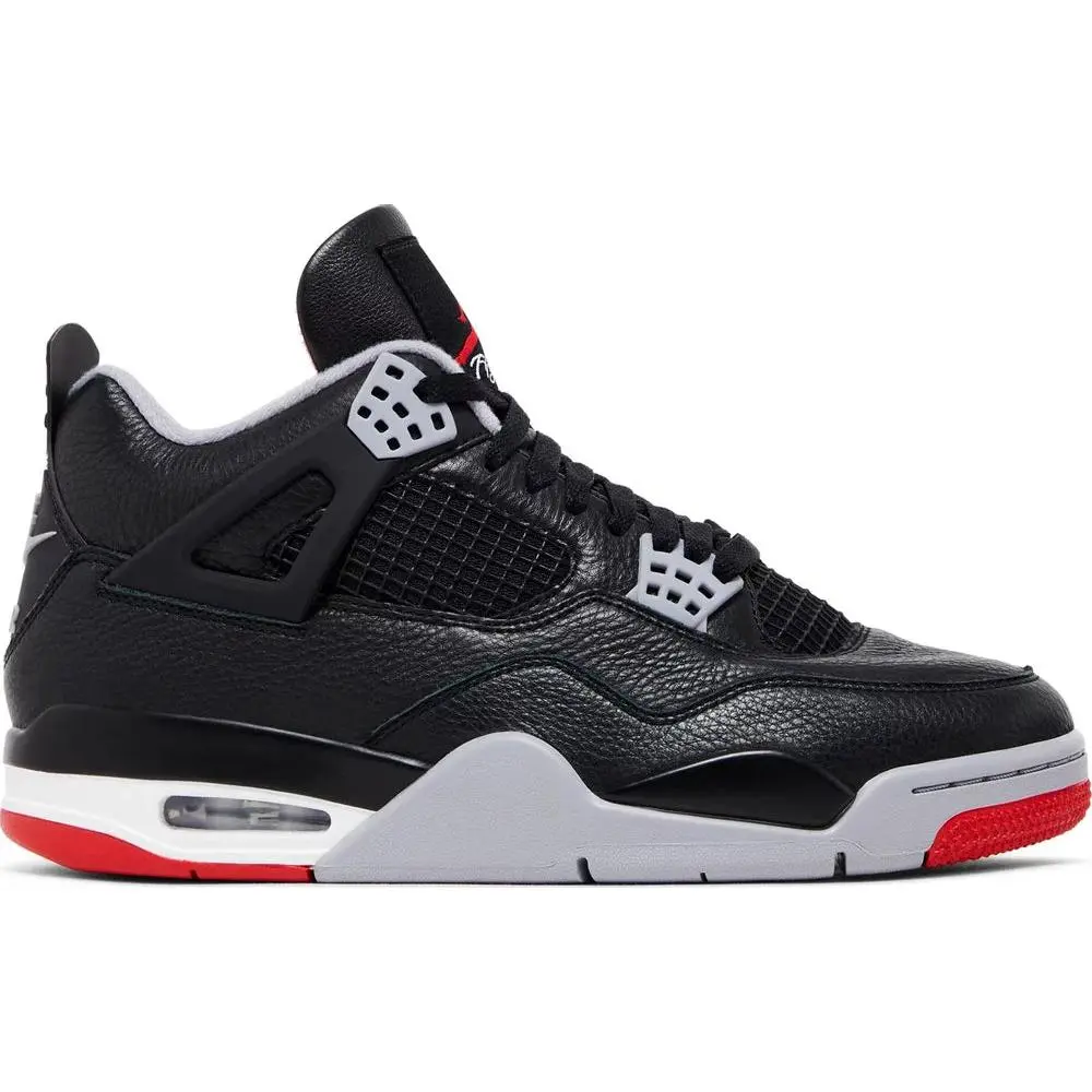 Jordan Retro 4 "Reimagined Bred"  - Leather Upper, Original Design, Unique Features, Quality Craftsmanship