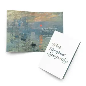 Monet Impression, Sunrise 1872 Condolence Card