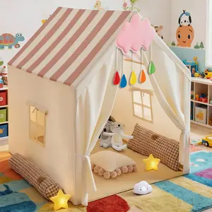 Play Tent, Portable Toy House, Indoor Playhouse, Outdoor Playhouse, Fantasy Castle Tent, Secret Space, Party Decoration, Holiday Gift, No Lights Included