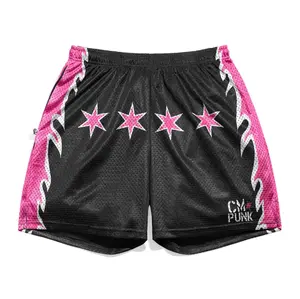CM Punk SummerSlam 2024 Entrance Mesh Shorts All-Over Print Active Sport
