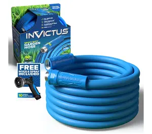 Invictus Heavy Duty 50' Lightweight Garden Hosewith Nozzle
