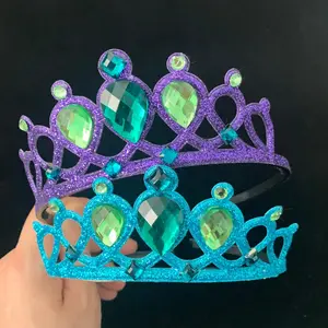 Peacock crown set,peacock elastic headband,peacock costume,peacock accessory,teal,blue,green,piurple crown headband,ice skating headband