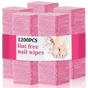 1200pcs Unisex Lint-Free Heart Shaped Makeup Remover Pads, Nail Polish Remover Pads, Soft Non-Woven Acetone Nail Polish Remover Wipes, Lint-Free Gel Nail Wipes, Waterless Nail Care & Extension Lashes Daily Beauty Cleansing