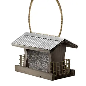 Heritage Farms Hanging Mount Backyard Rustic Farmhouse Bird Feeder w/ Suet Cages