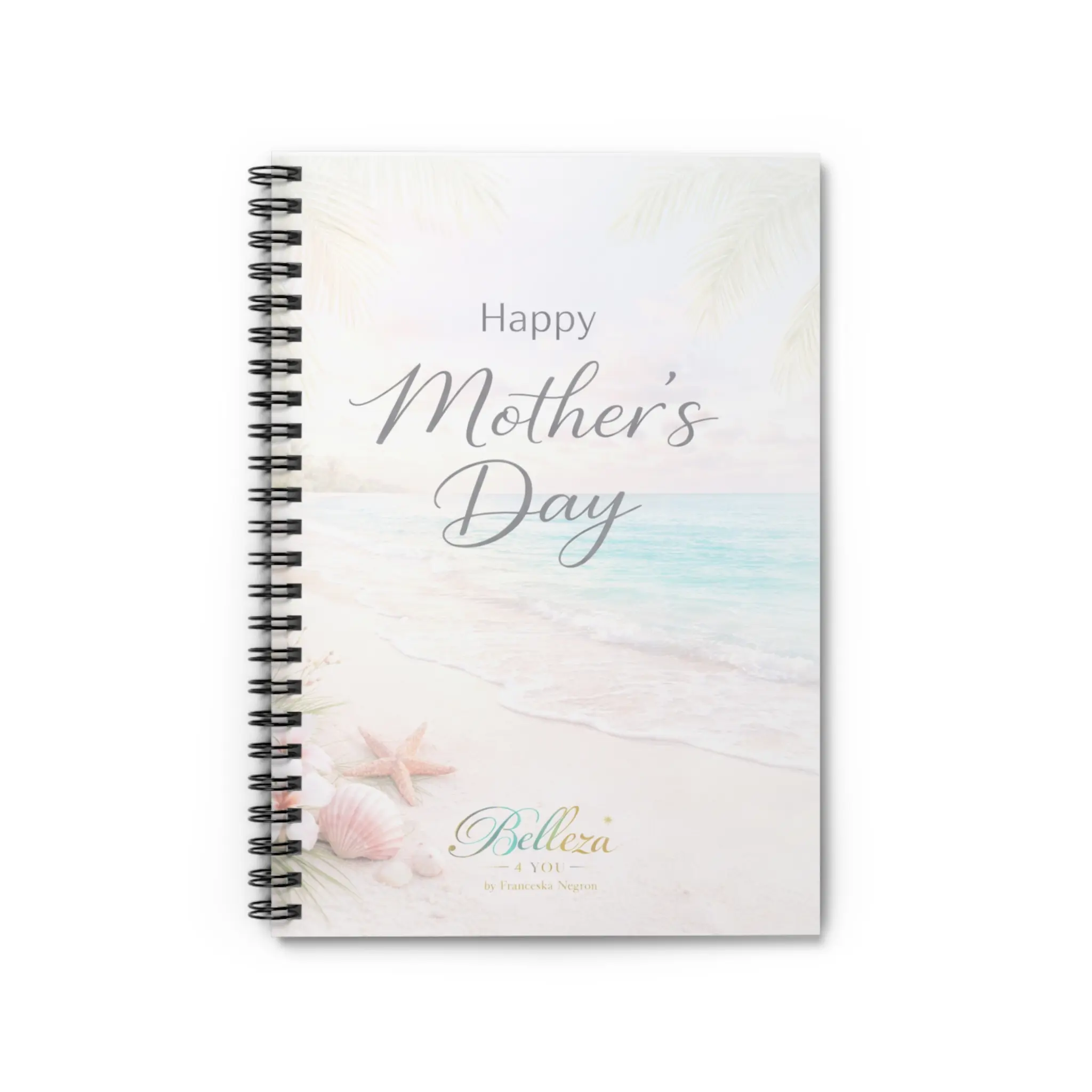 Happy Mother's Day Beach Scene Spiral Notebook | Ruled Journal