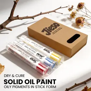 Professional Solid Oil Paint Stick 37ML, High Saturation Art Supplies, Portable for Students, Easy Mixing Colors, Dedicated for Art Creation